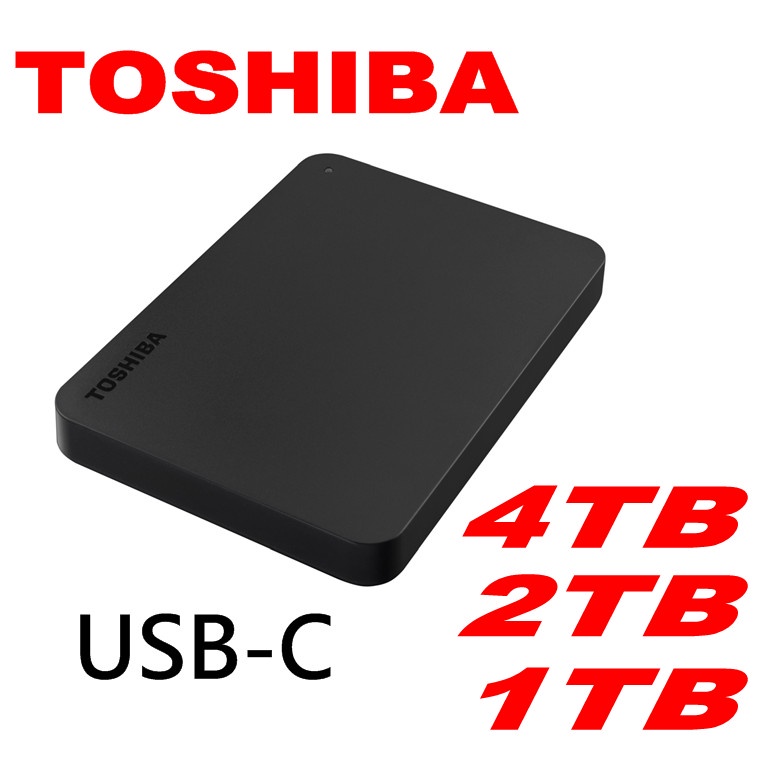 TOSHIBA USB-C 1TB 2TB 4TB 黑靚潮lll 2.5吋 行動硬碟 A3 黑靚潮III