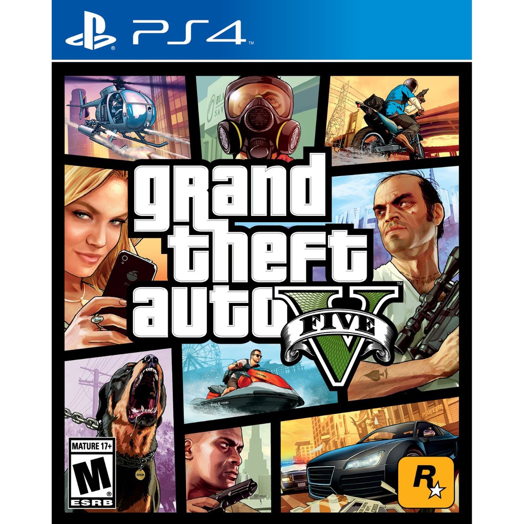 全新未拆ps4 俠盜列車手5 Gta5 中文英文美版gta 5 蝦皮購物