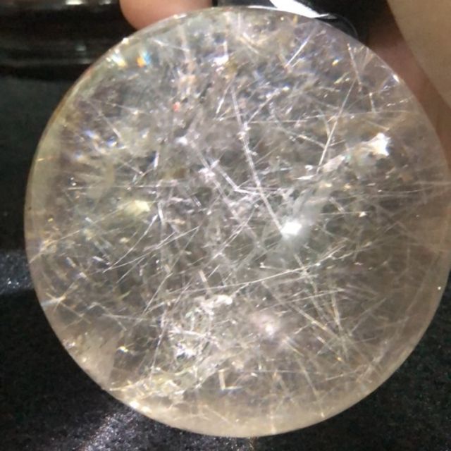 ❄️天然銀鈦異象水晶球68.5mm458g✨☘️