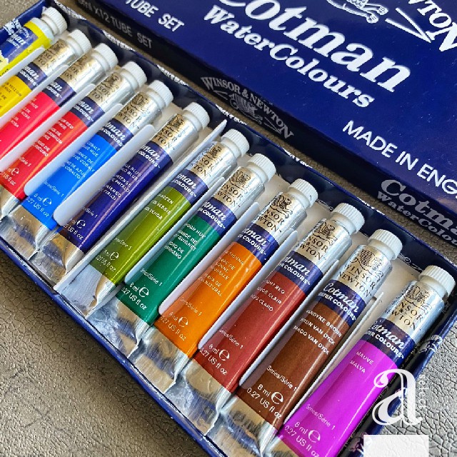 【a.select 】 WINSOR&amp;NEWTON 溫莎牛頓 水彩顏料 (cotman)8ml (12色/18色）盒裝