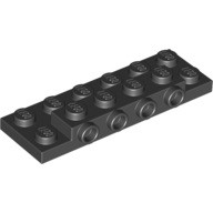 磚家 LEGO 樂高 黑色 Plate 2x6x2/3 Studs on Side 側接轉向薄板 轉向薄板 87609