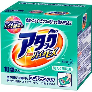 日本花王ATTACK高活性酵素EX洗衣粉-攜帶包(外盒損)