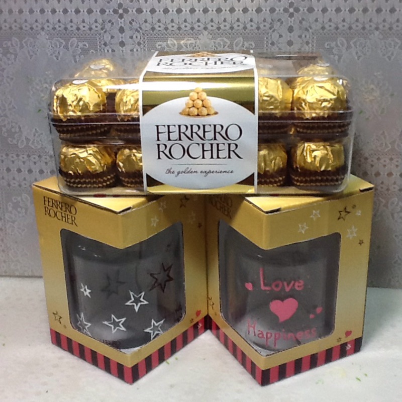 限購-意大利金莎巧克力30粒分享禮盒+金莎玻璃隨手瓶2個