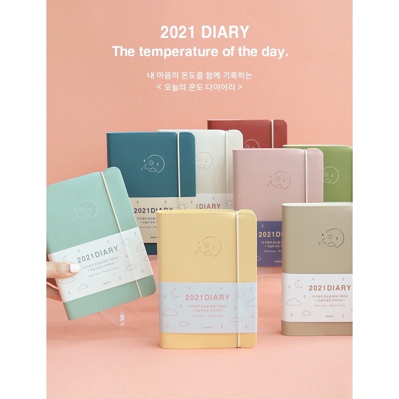 現貨 韓國indigo 21年行事曆手帳本年計畫月計畫週計畫年曆記事本21 蝦皮購物