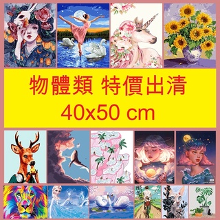 物體類 DIY 數字油畫 40x50 cm【臺北發貨】居家裝飾 風景畫 紓壓好物 含顏料畫筆 創意禮物 簡約無框 可批貨