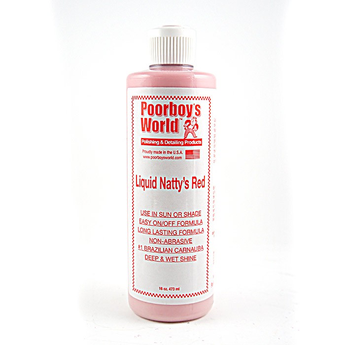 美國 Poorboys Liquid Natty's Red 16 oz. (窮小子紅棕櫚乳蠟) 棕櫚蠟 汽車美容 好蠟