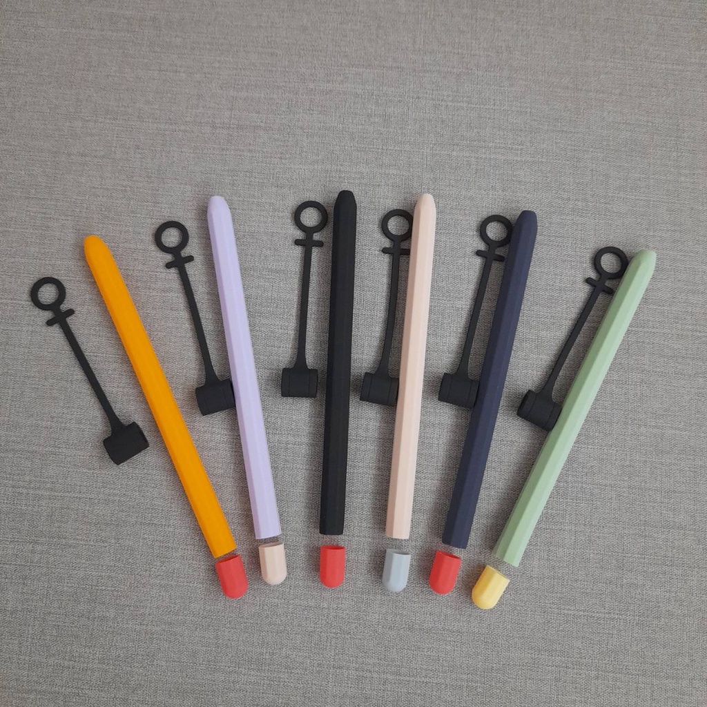 Apple Pencil 1代 撞色矽膠保護筆套 超薄保護套 雙色保護套