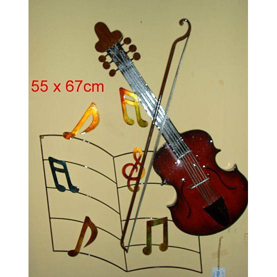 【浪漫349】歐美經典 樂器鍛鐵壁飾小提琴薩克斯風五線譜音符