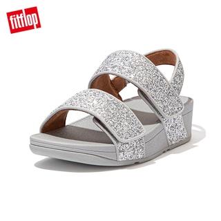 【FitFlop】MINA GLITTER MIX BACK-STRAP SANDALS寬帶可調整式後帶涼鞋-女(銀色)