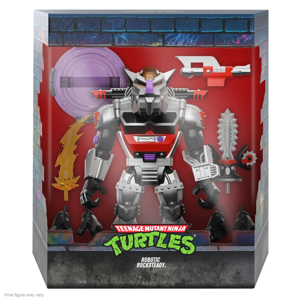 預購｜Super7 忍者龜 機械洛克史迪 TMNT Robot Rocksteady 8吋可動模型