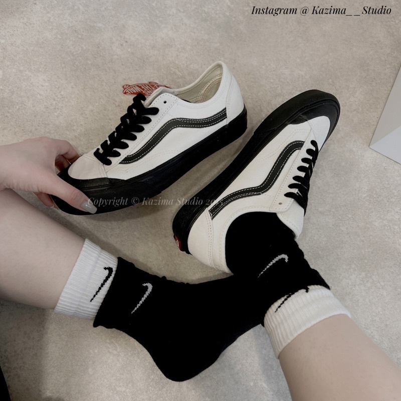 Kazima｜Vans Style 36 Decon 帆布鞋 黑 黑色 米白黑線 米白 米白色 白底黑線 白黑 黑灰 紫
