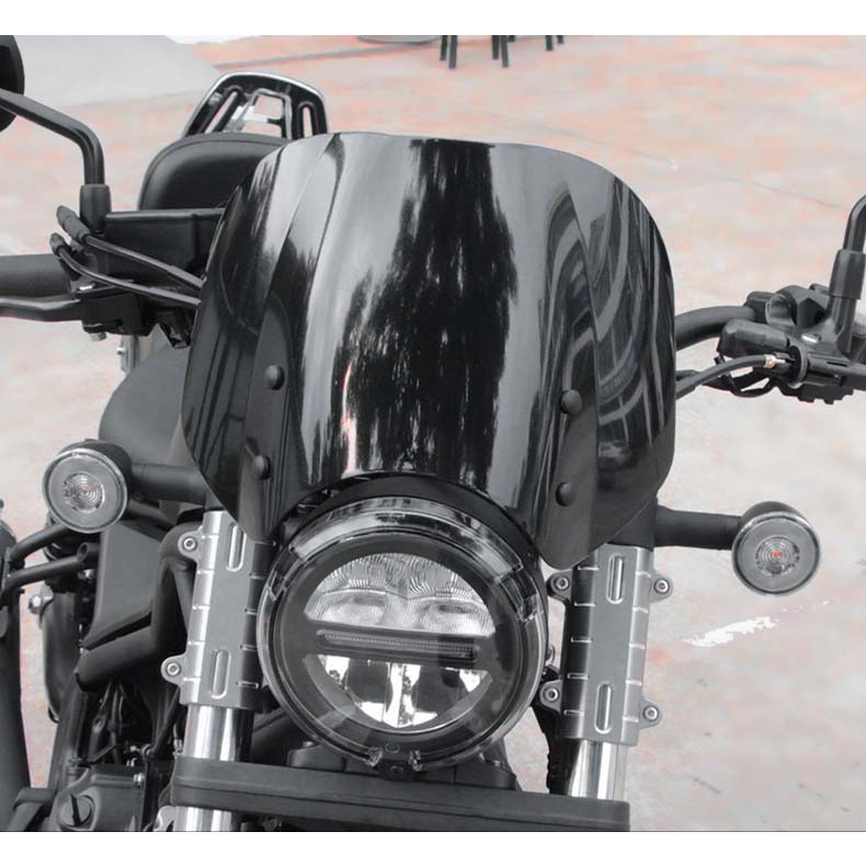 rebel 500風鏡 適用於Honda叛逆者1100改裝防風鏡 CMX1100脚踏车風鏡原車開模
