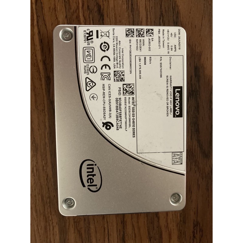 Intel SSD D3-S4610 960GB