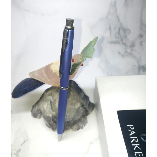 天天小舖 法製 派克 Parker 仕雅 Insignia 珠光藍銀夾 自動鉛筆 庫新品 正品