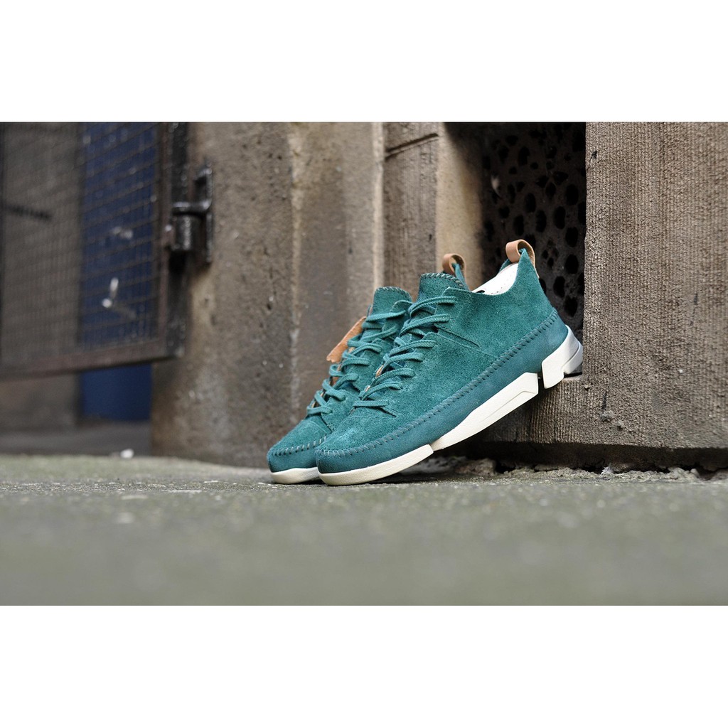 Clarks Originals Trigenic Flex Teal Suede 三瓣鞋 墨綠 麂皮 US8 全新