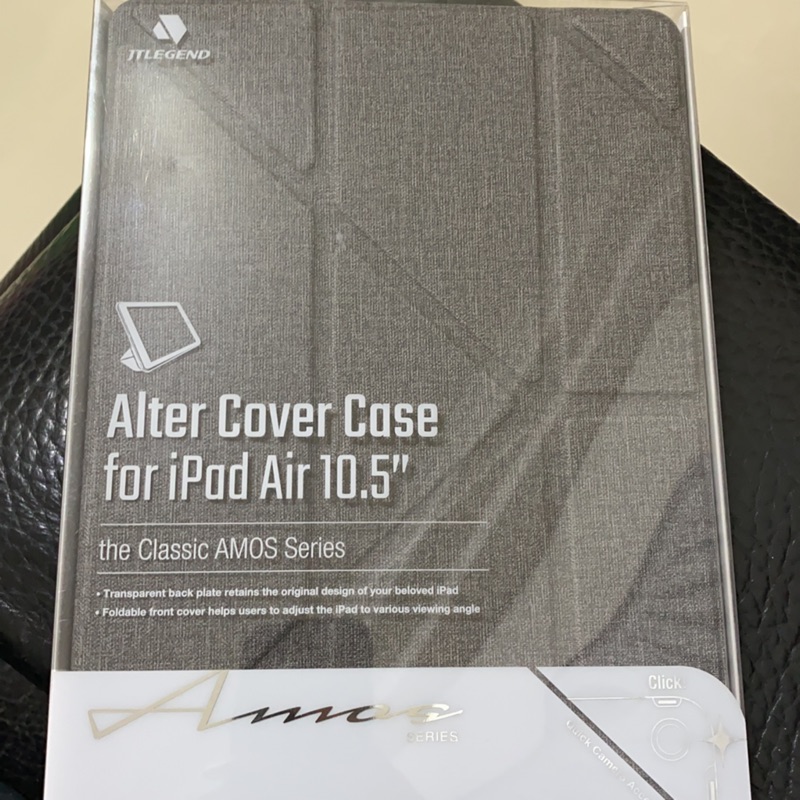 JTLEGEND iPad Air 2019 Amos 10.5 吋 相機快取多角度折疊布紋皮套