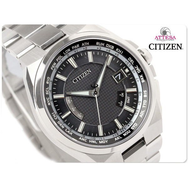 CITIZEN 星辰錶 手錶 ATTESA Eco-Drive 光動能 電波 鈦金屬 CB0120-55E
