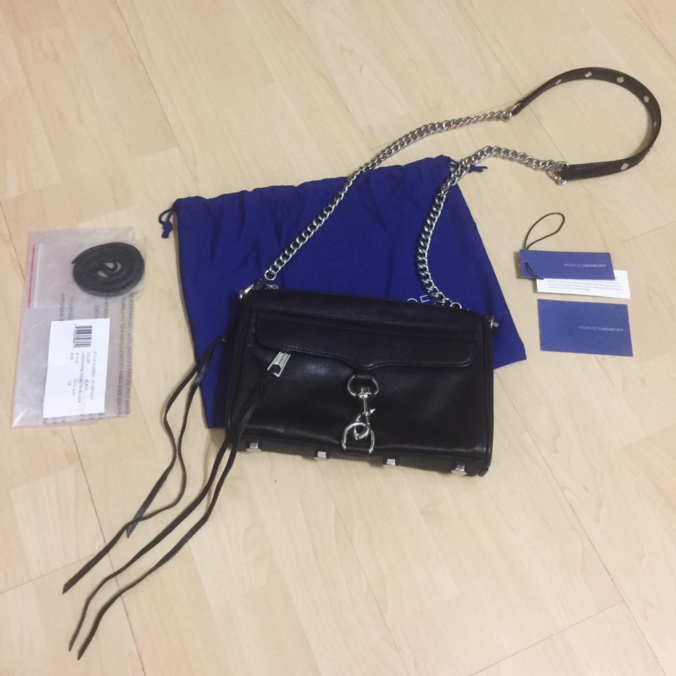 Rebecca Minkoff Mini MAC 黑色銀鏈