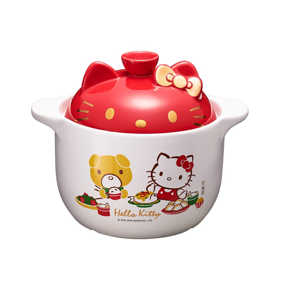 含黑貓運費 老協珍&amp; Hello Kitty 聯名陶瓷砂鍋 陶瓷砂鍋 五周年限定款