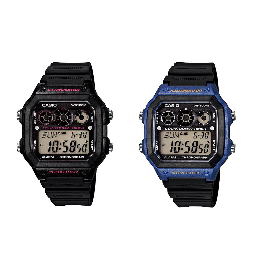 【CASIO】CASIO卡西歐 復古十年電池電子錶 AE-1300WH  兩色 台灣卡西歐保固一年