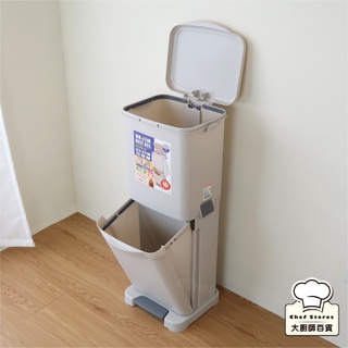 聯府臺北四分類垃圾桶40L環保垃圾桶資源回收桶PW-40