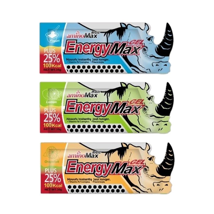 【三鉄共購】【AminoMax 邁克仕】犀牛能量包能量膠－3種口味