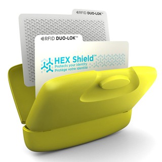 加拿大Capsul隨身夾(芥末黃) + Duo-Lok RFID防盜錄卡(一組2張)，貼身守護晶片卡資料，外出安心