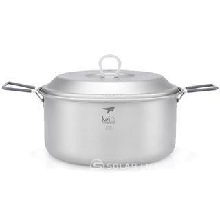 【Keith純鈦】Ti6018戶外輕量折疊湯鍋(2500ml) 鈦湯鍋 鈦鍋 野炊 露營《屋外生活》