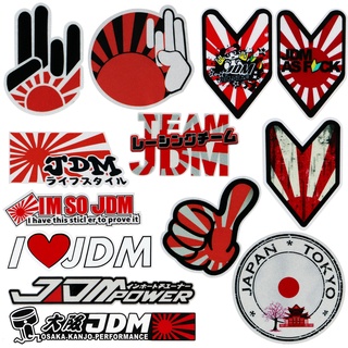 JDM 3M材質 汽車反光標誌 徽標 貼紙 機車 防水貼花 頭盔裝飾