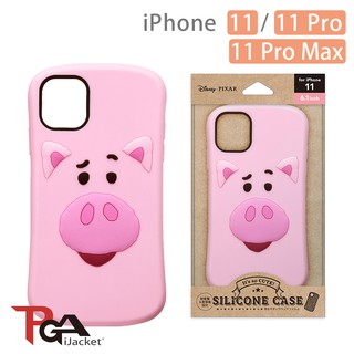 【日本PGA】iPhone 11/11 Pro/11 Pro Max 玩具總動員 軍規防撞 矽膠套-火腿豬