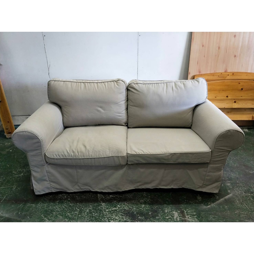 二手家具全省估價(大台北冠均)二手貨中心--IKEA EKTORP 自然舒適造型布沙發 雙人沙發 SO-1092895
