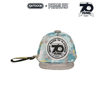 【OUTDOOR】SNOOPY聯名款70週年帽子造型零錢包-迷彩灰 ODP20B10GY