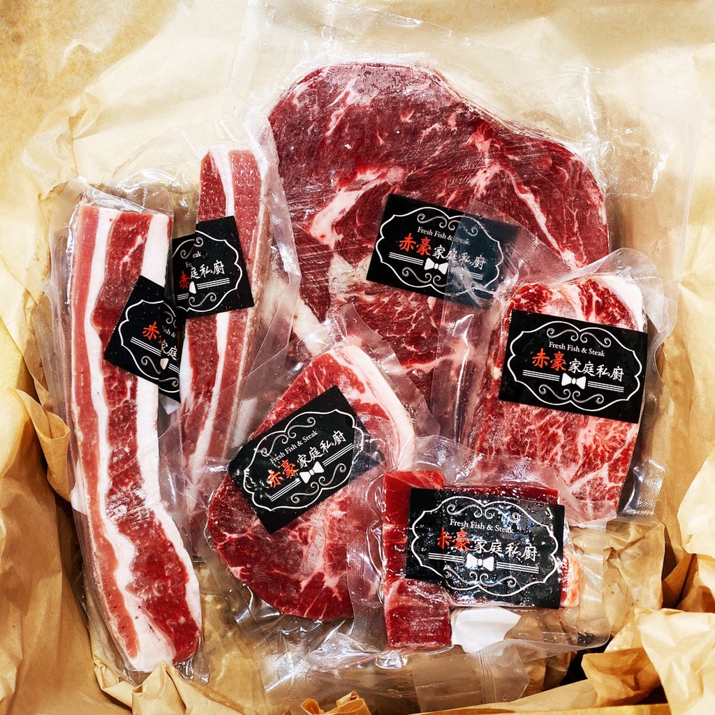 美國牛肉驚爆福箱 總重１公斤裝【赤豪家庭私廚】中秋烤肉/露營燒烤