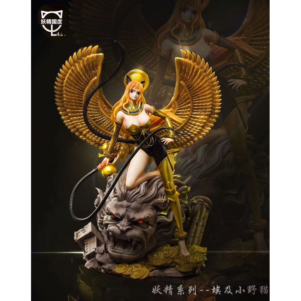 Ml Gk預購 Al妖精國度工作室航海王海賊王妖精國度第三彈 埃及小野貓娜美gk雕像 蝦皮購物