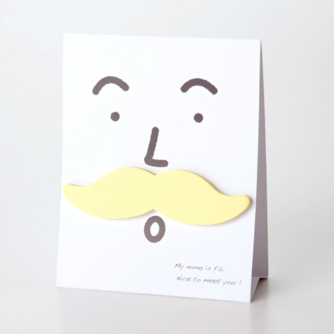 SUGAI WORLD Mustache-it/ Yellow/ 30入/造型便利貼 eslite誠品