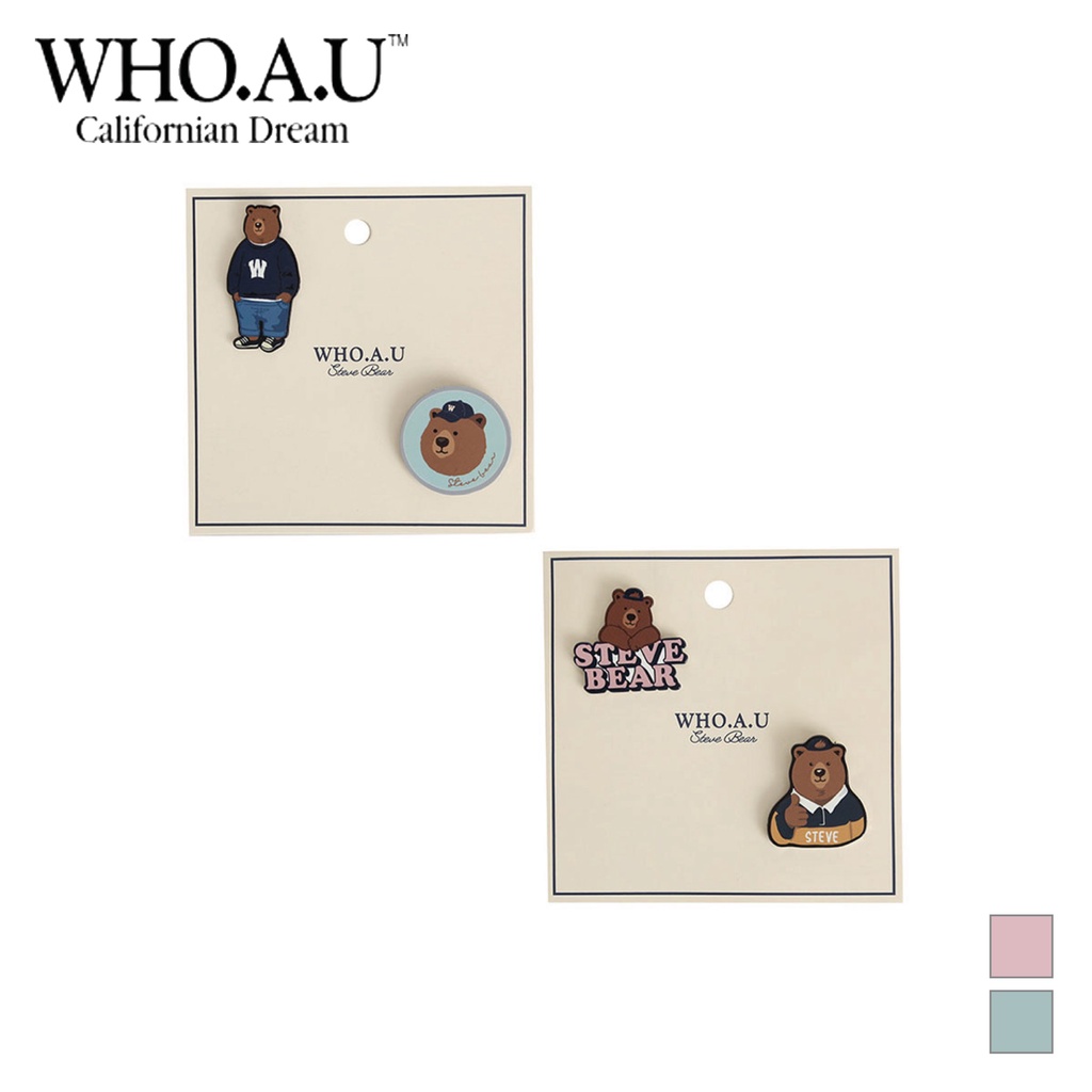 [WHO.A.U] 史帝夫 徽章 2件組 WHAWC2281A