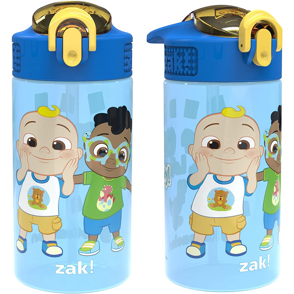 現貨 塑膠款 兩入組 473ML🚀美國正貨🚀美國專櫃 ZAK 卡通  Cocomelon 兒童 水壺 吸管水壺