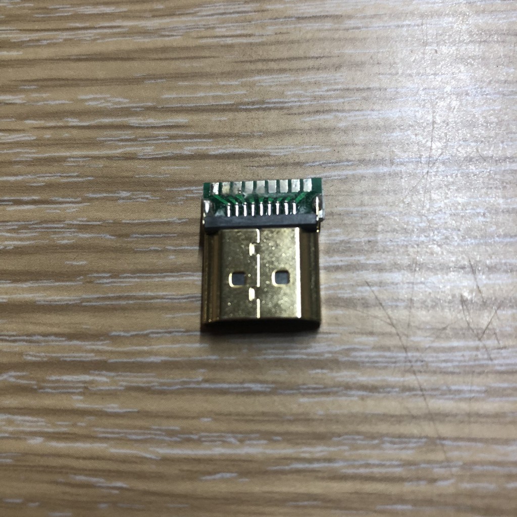 ◄UE4► 19P標準HDMI A TYPE焊線式 外殼鍍金連接器帶PCB板HDMI插頭 公頭 / 母頭