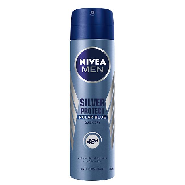 妮維雅 NIVEA 男士止汗爽身噴霧 極限動力系列極光炫藍150ml