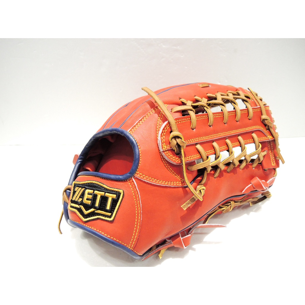 日本品牌 ZETT 限量金標 頂級硬式小牛皮 棒球手套 壘球手套 T網檔 紅(BPGT-9SPZ2238)贈原箱,手套袋