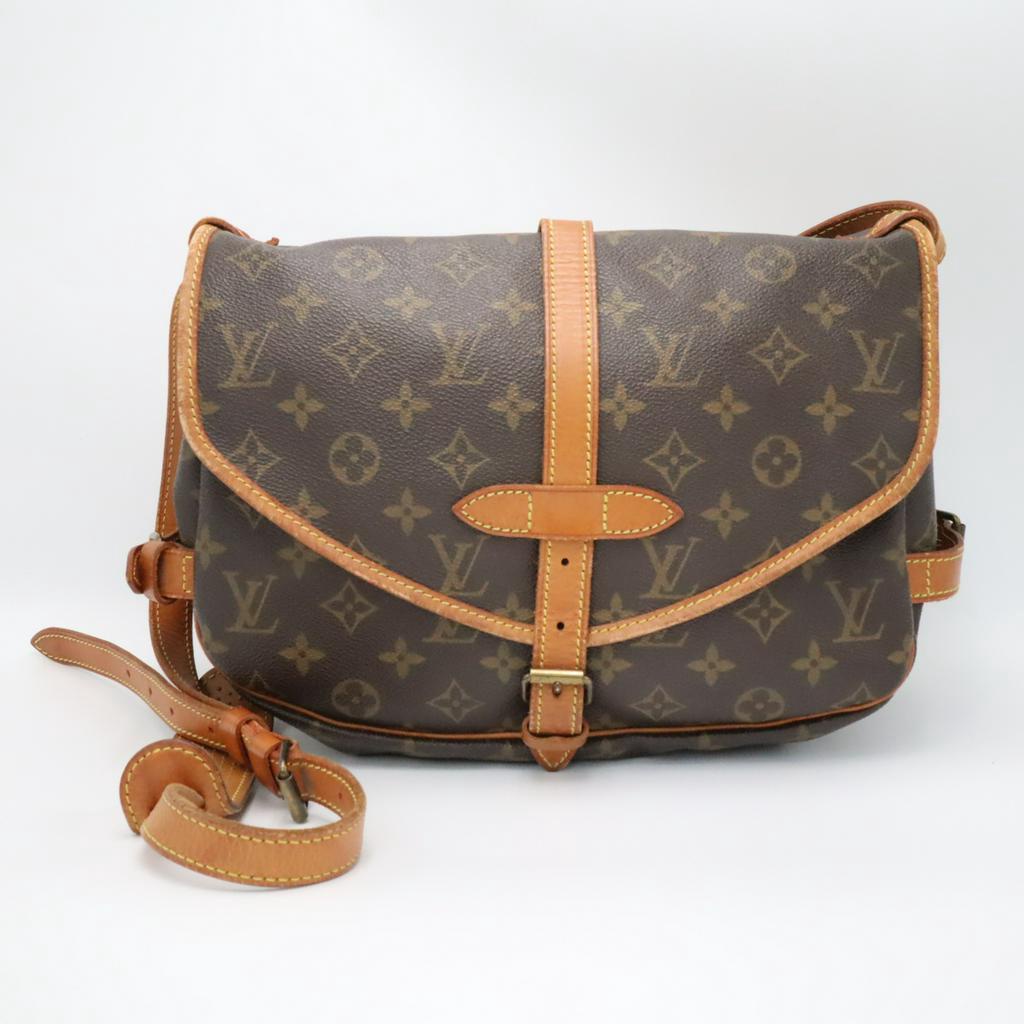 LOUIS VUITTON LV #0236 路易威登 原花肩背馬鞍包 Saumur 30 M42256#二手