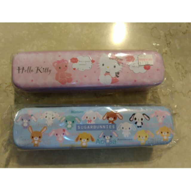 (任選10件$500~可當香線盒)全新雙層巴士 三麗鷗 鐵筆盒 鉛筆盒 Hello Kitty/甜點兔 Sanrio授權