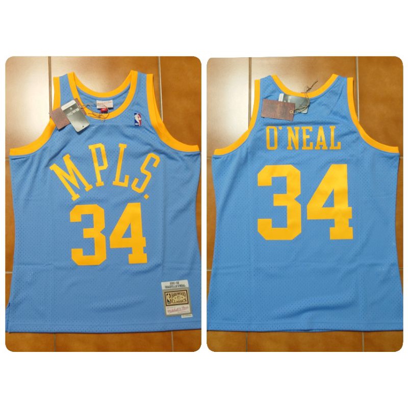 O'Neal Mitchell &amp; Ness NBA 湖人復古球衣 MPLS SW 大歐 歐尼爾 Kobe