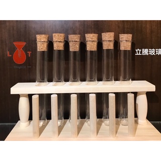 木製試管架 6孔6柱試管架 玻璃試管 21*200mm 軟木塞 平口試管 翻口試管 具支試管 螞蟻巢 螞蟻 乾燥花