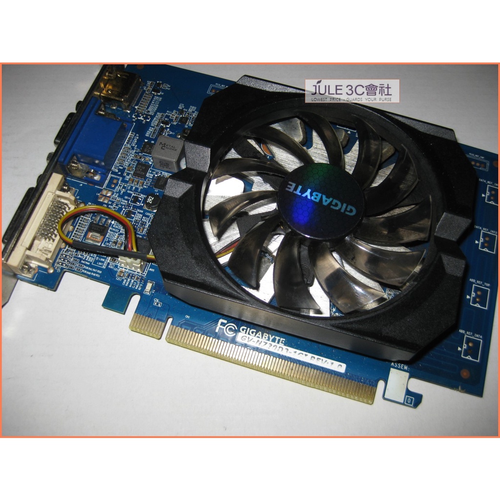 JULE 3C會社-技嘉 GV-N730D3-1GI GT730/1G/高傳真HD/良品/超耐久/PCIE 顯示卡