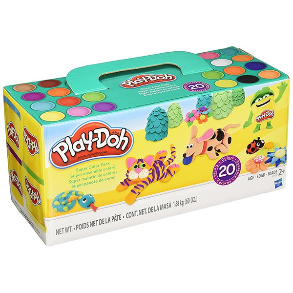 培樂多繽紛20色黏土組 培樂多Play-Doh 創意DIY黏土 繽紛20色黏土組 20罐黏土60oz(1.68kg)