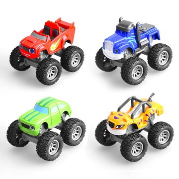火焰機器怪獸大腳車兒童合金越野模型飚速旋風戰車隊合金玩具車模
