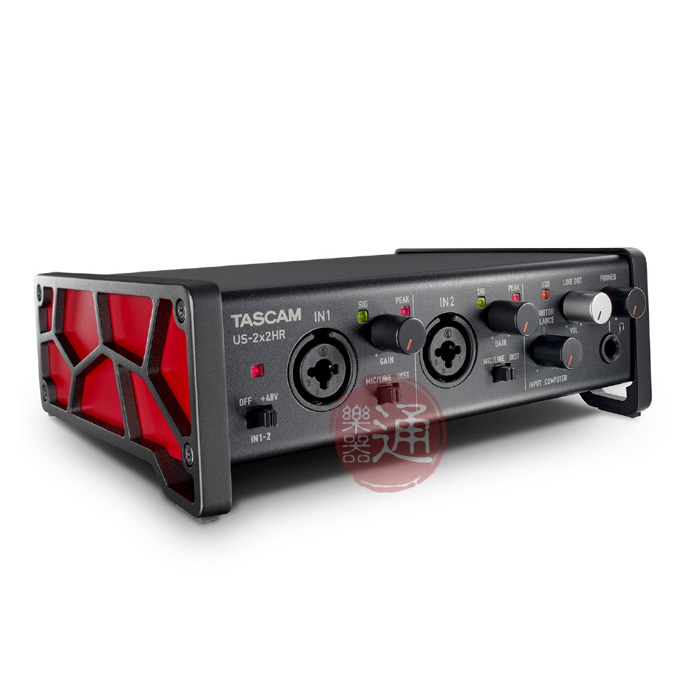 Tascam / US-2x2 HR 2in / 2out USB-C錄音介面(iOS可用)【樂器通】