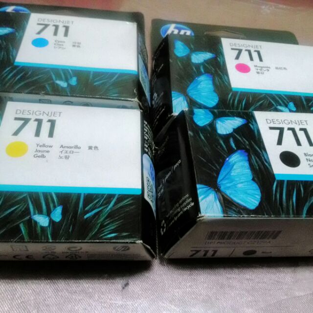 HP 711原廠墨水匣(黑色38ml墨水匣20、21年850元，90%容量三彩1100元)