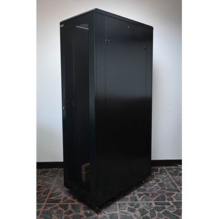 19吋 60cm寬x100cm深 42U 黑色 前後通風網門機櫃 網路機櫃 伺服器機櫃 電腦機櫃 設備機櫃
